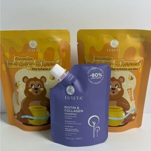 2x~LUSETA~Manuka Honey-Kissed Shampoo & Conditioner~1.01oz each~Travel Size~NIP~
